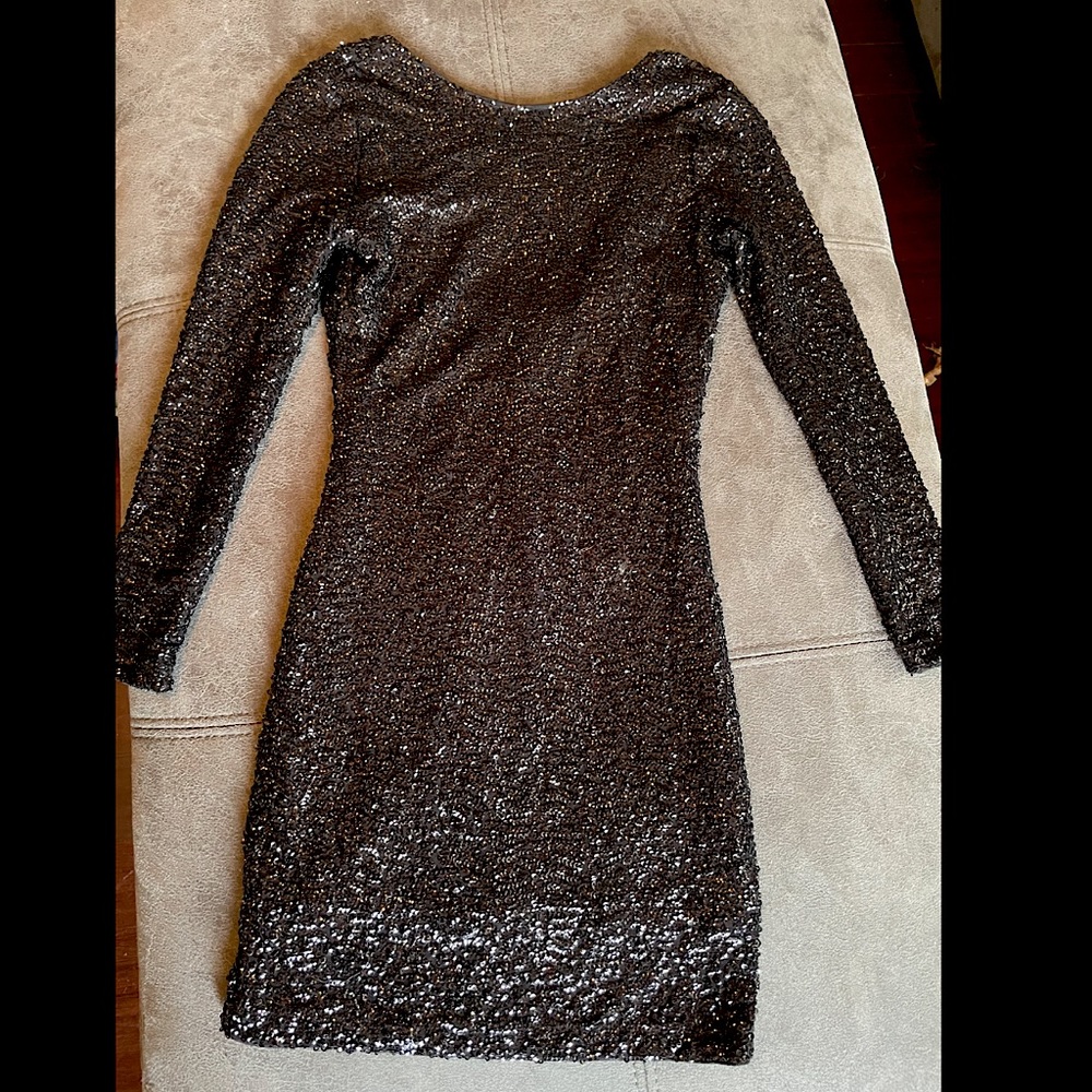 Gorgeous black sequin mini dress!!